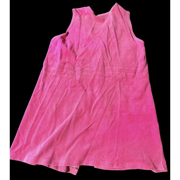 Vintage 1960s Jer Sea Swim Cover Up Women's Sleeveless Terry Collar pink 12/13 - Picture 8 of 11